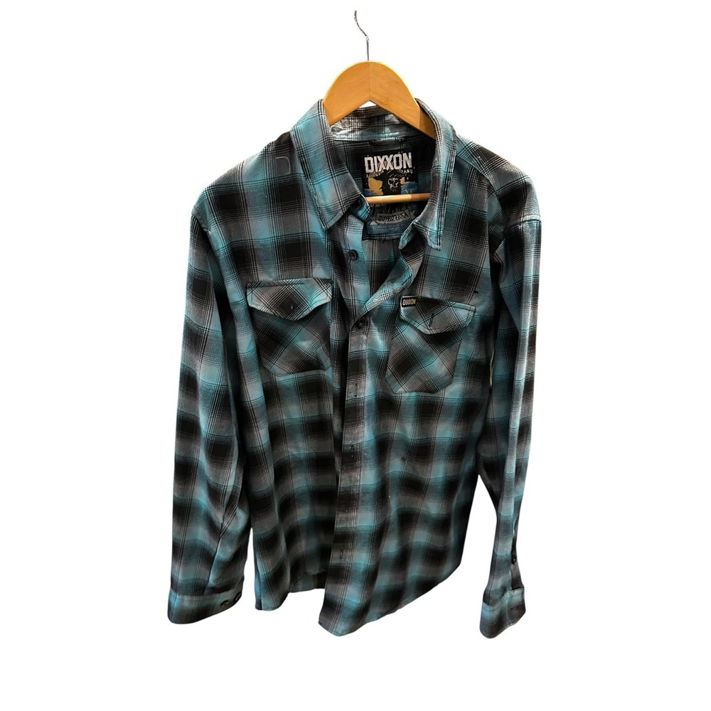 Dixxon Flannel Co Loteria Mens XL Blue Black Plaid Limited Edition Shirt